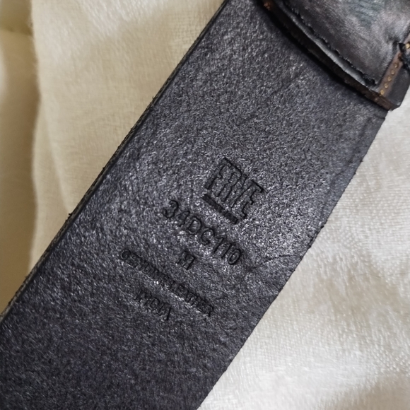 Frye | D-Ring Braided Genuine Leather Buckle Belt in Black - Picture 5 of 16